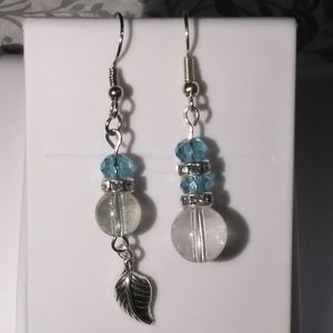 3/$30 Clear Blue Mismatched Earrings